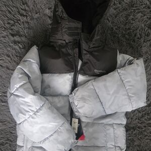 Reebok Men's Black and Gray Puffer Jacket